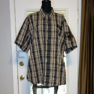 Harley Davidson QPlaid Short Sleeve Shirt Size 2XL